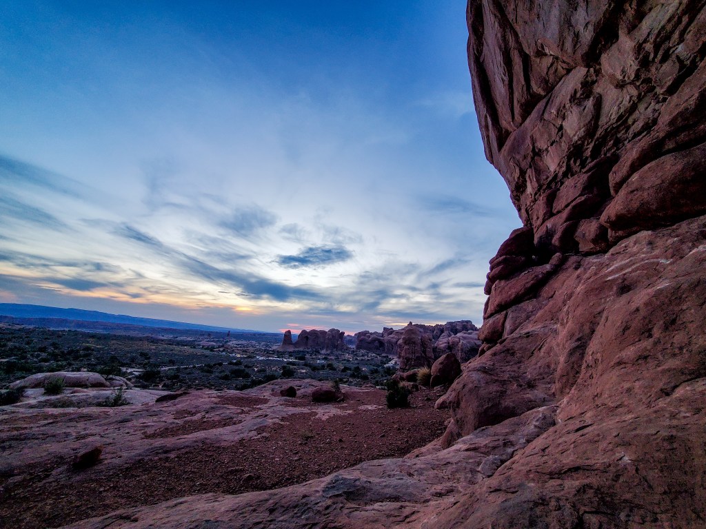 arches national park sunset